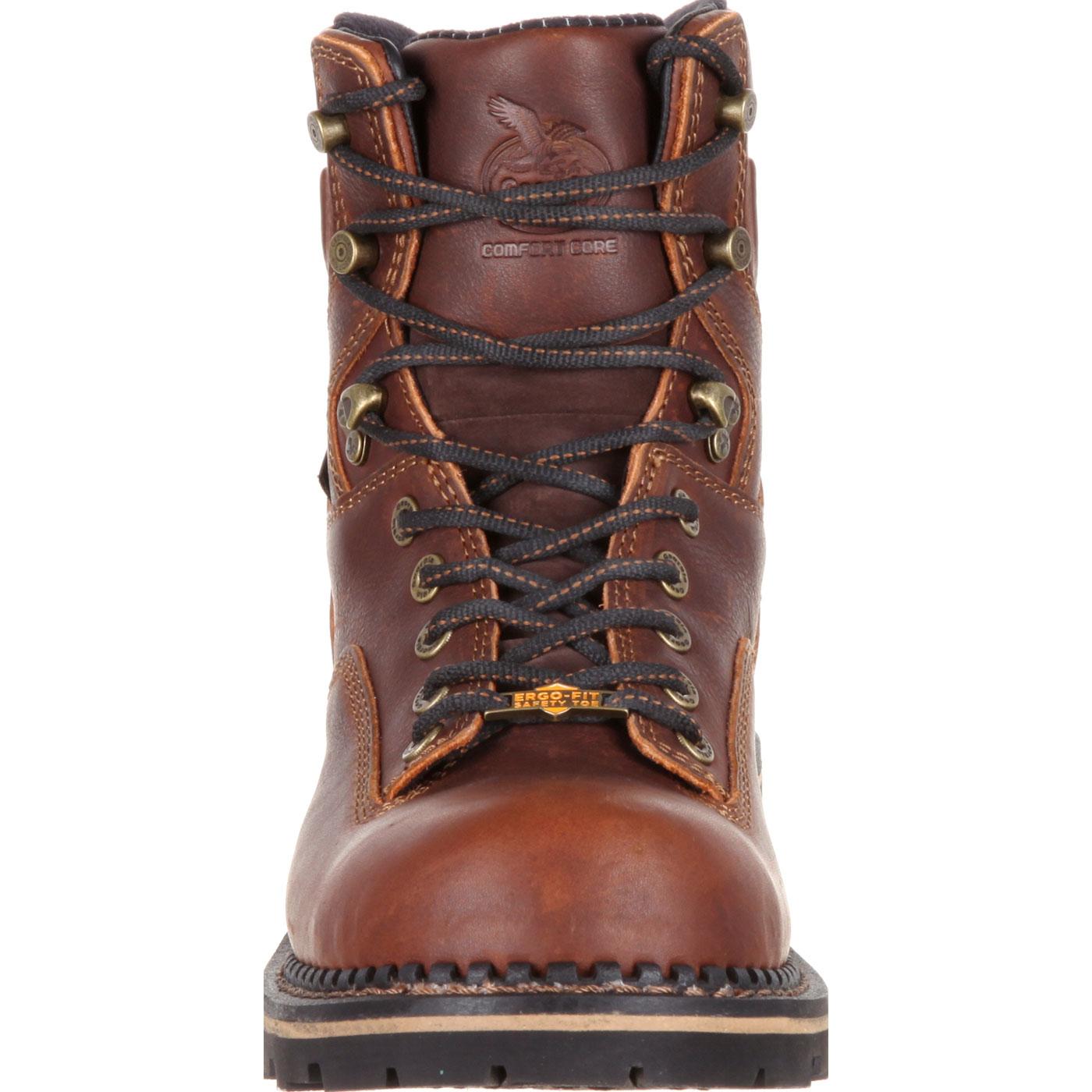 men's georgia comfort core composite toe waterproof logger work boots