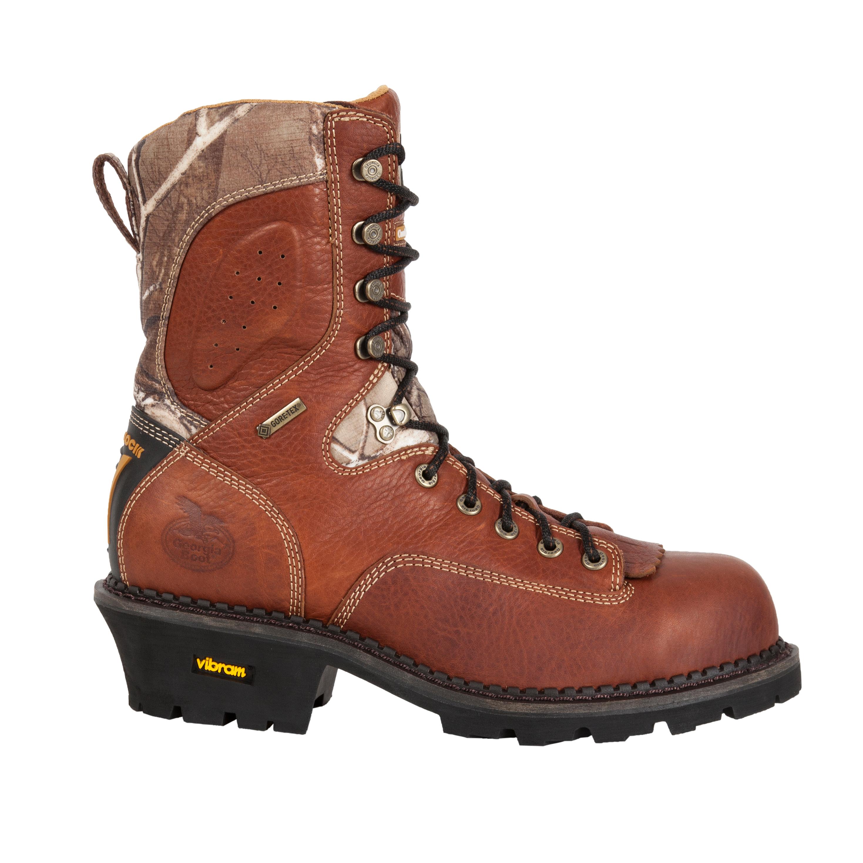 men's georgia comfort core composite toe waterproof logger work boots