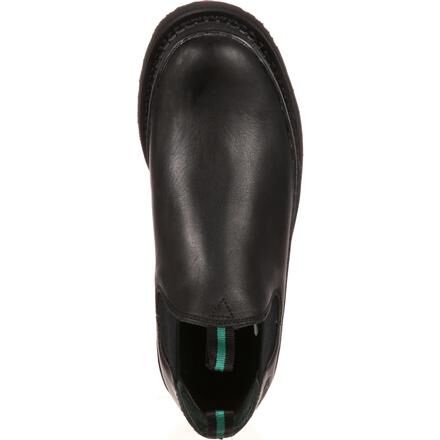 Georgia Giant Men s Black Leather Slip On Romeo Work Shoes