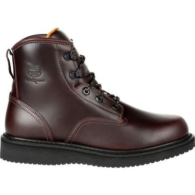Georgia Boot Dark Brown Wedge Work Boot, , large