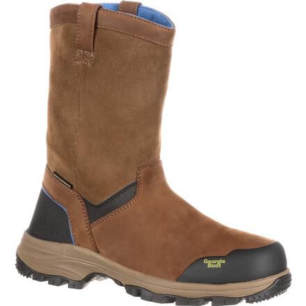 Georgia blue shop collar boots