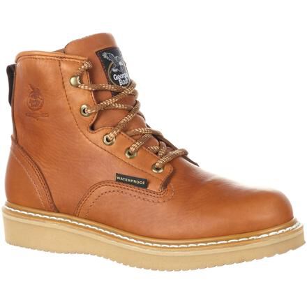 waterproof wedge sole work boots