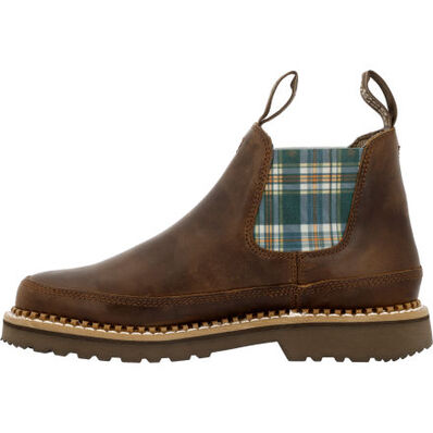 Georgia Boot Women's Plaid Chelsea Romeo Shoe, , large