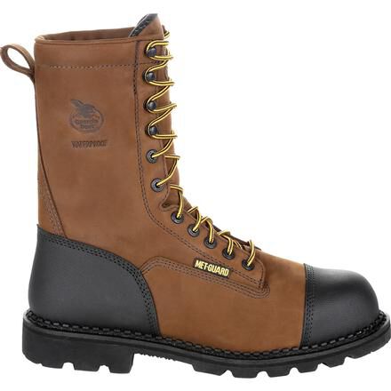 Mens steel toe metatarsal work boots top