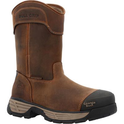 Georgia Boot Durablend Edge 10 Waterproof Alloy Toe Pull On Work Boot