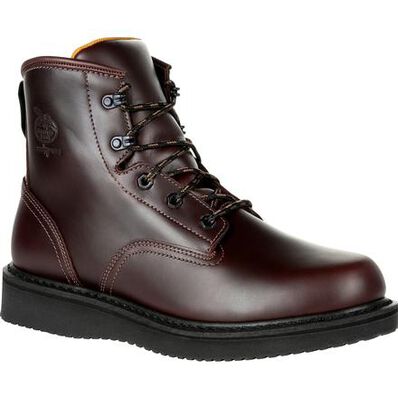 Georgia Boot Dark Brown Wedge Work Boot, , large