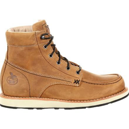 Georgia boot small batch 6 moc toe wedge outlet