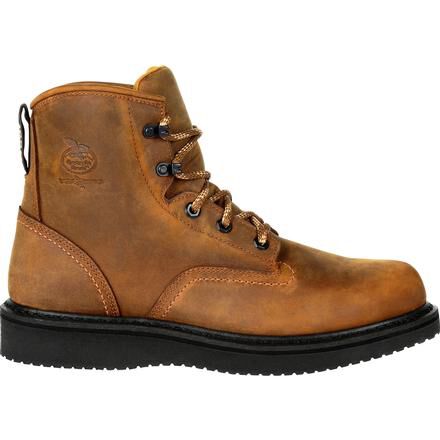 GB00362 Georgia Boot Brown Wedge Work Boot