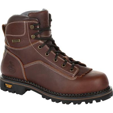 Georgia Boot AMP LT Logger Low Heel Waterproof Work Boot, , large