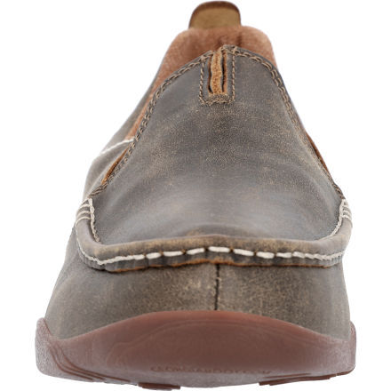 Georgia Cedar Falls Distressed Brown Moc Toe Slip On Shoes GB00560