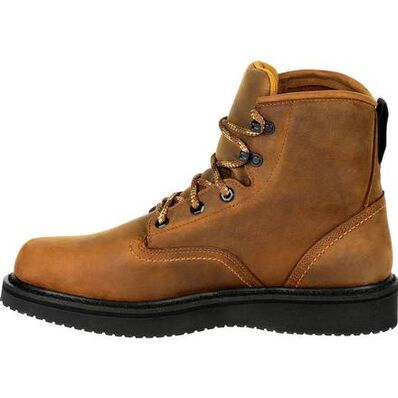 Georgia Boot Brown Wedge Work Boot, , large