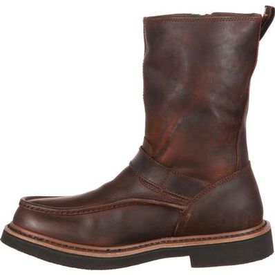 Georgia Boot Side Zip Waterproof Work Wellington, , large