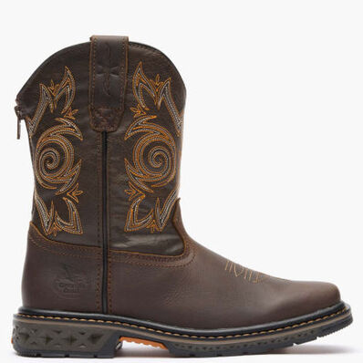 Georgia Boot Carbo-Tec LT Big Kids Brown Pull-On Boot, , large