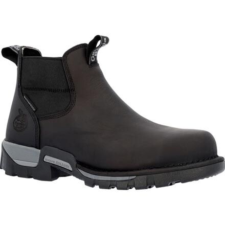 Georgia Boot Eagle One Steel Toe Waterproof Black Chelsea Work Boot GB00563