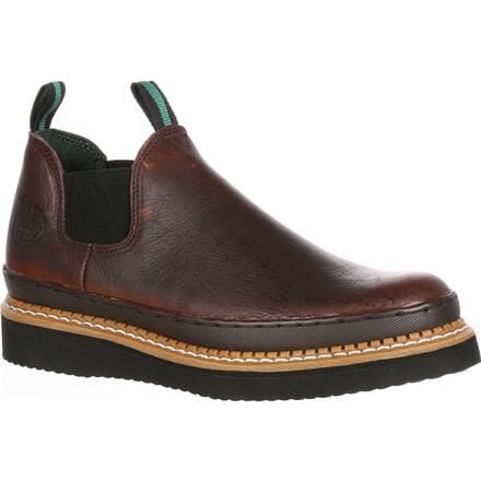 Men's Slip-On Brown Leather Romeo Work Shoe