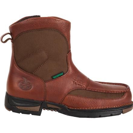 Georgia Athens Waterproof Pull On Side Zipper Work Boots