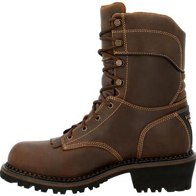 Georgia Boot AMP LT Logger Composite Toe Insulated Waterproof Work Boot, , large