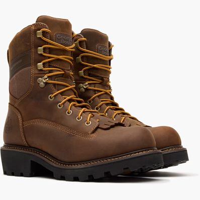 Georgia Boot Core 37 9" Scalloped Heel Waterproof Composite Toe Logger Work Boot, , large