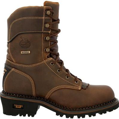 Georgia Boot AMP LT Logger Composite Toe Insulated Waterproof Work Boot, , large