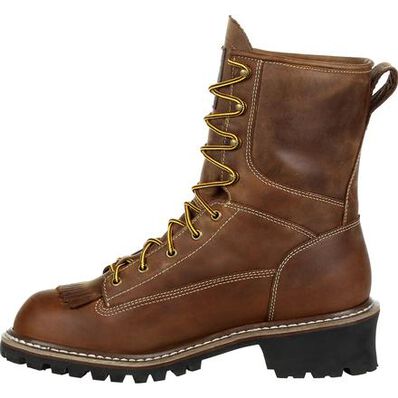 Georgia Boot Steel Toe Waterproof Logger Work Boot, , large