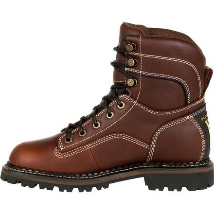 GB00428 Georgia Boot AMP LT Logger Women s Alloy Toe Waterproof Low Heel Logger Boot
