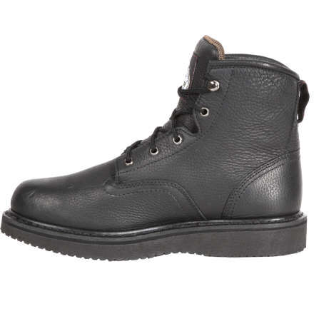 Black wedge sole work boots shop