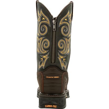 Pull on work boots with zipper new arrivals