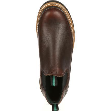 Men's Slip-On Brown Leather Romeo Work Shoe