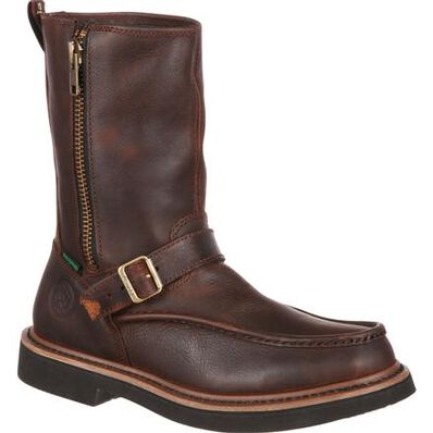 Georgia Boot Side Zip Waterproof Work Wellington, , large