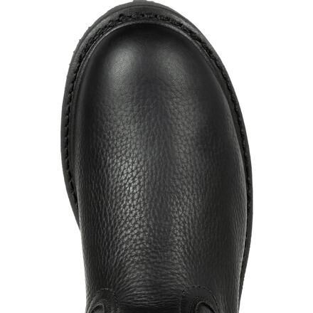 GB00363 Georgia Boot Black Wedge Pull On Work Boot
