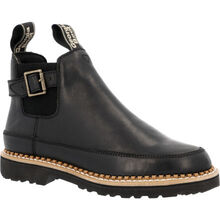 Georgia Boot Women's Black Buckle Chelsea Romeo