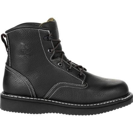 GB00260 Georgia Boot Black Wedge Work Boot