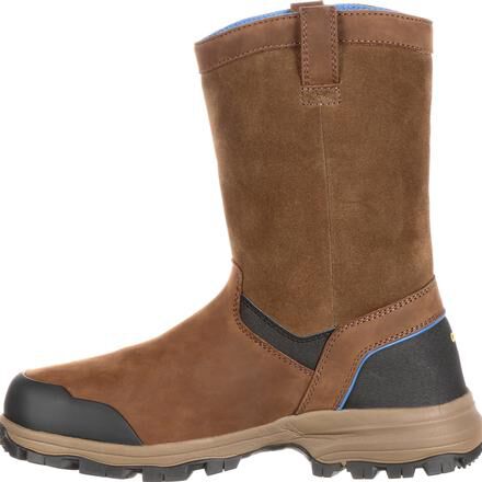Georgia blue top collar boots