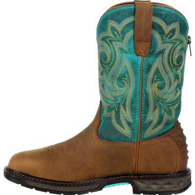 Georgia Boot Carbo-Tec LT Women's Steel Toe Waterproof Pull-On Boot, , large