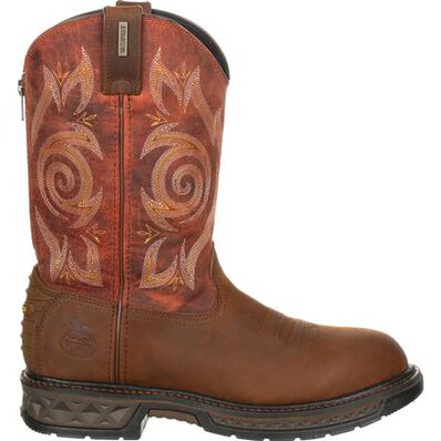Georgia Boot Carbo-Tec LT Waterproof Pull-on Work Boot, , large