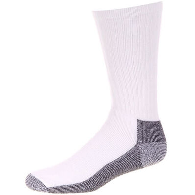 Georgia Boot Reinforced Crew Sock, WHITE, large
