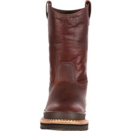 Round toe pull on boots on sale