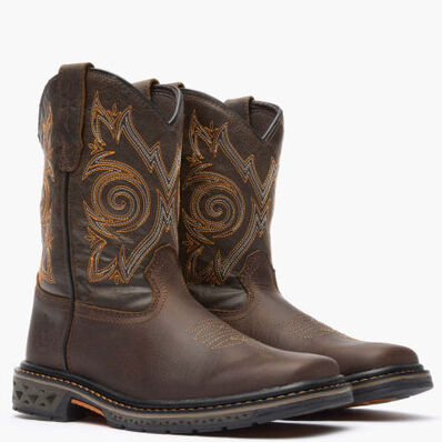 Georgia Boot Carbo-Tec LT Big Kids Brown Pull-On Boot, , large