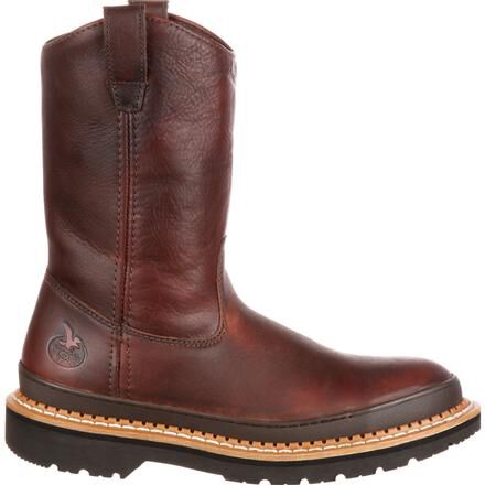Pull up steel toe work boots sales