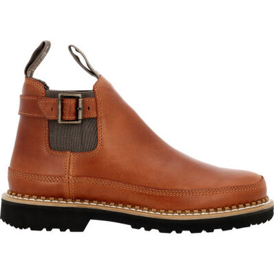 Georgia Boot Women's Brown Buckle Chelsea Romeo, , large