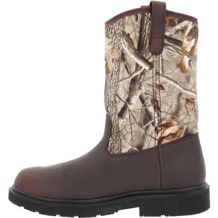GB00502 Georgia Boot Farm and Ranch Waterproof Camo Pull On Boot