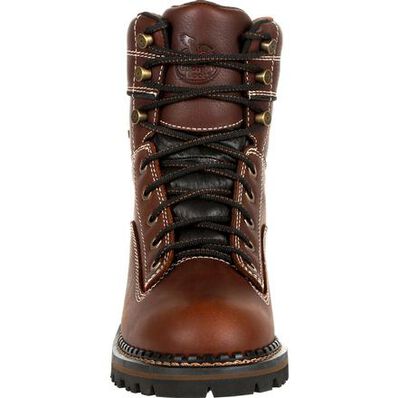 Georgia Boot AMP LT Logger Women's Alloy Toe Waterproof Low Heel Logger Boot, , large
