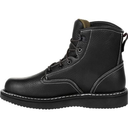 GB00260 Georgia Boot Black Wedge Work Boot