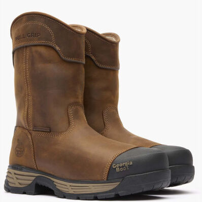 Georgia Boot Durablend Edge 10" Waterproof Alloy Toe Pull On Work Boot, , large