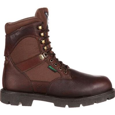 Brown Georgia Mens Homeland 8 Insulated-M Work Boot 9 W US 