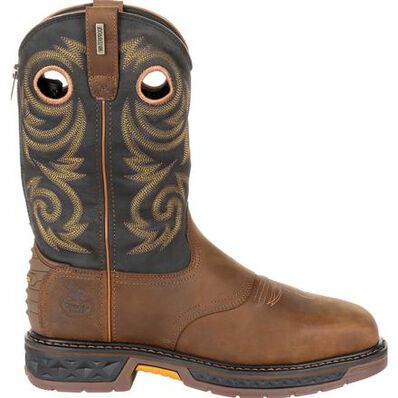 Georgia Boot Carbo-Tec LT Steel Toe Waterproof Pull On Work Boot, , large