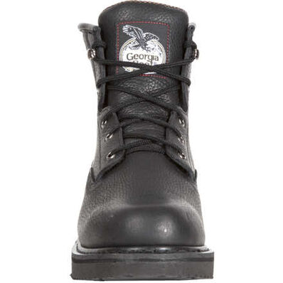 Georgia Boot Black Wedge Work Boot, , large