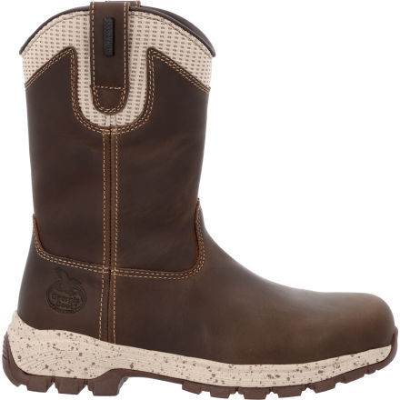 Women's work boots pull on discount