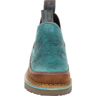Georgia Giant Women's Teal Floral Embossed Romeo, , large