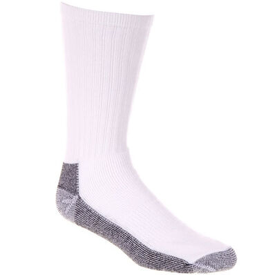 Georgia Boot Reinforced Crew Sock, WHITE, large